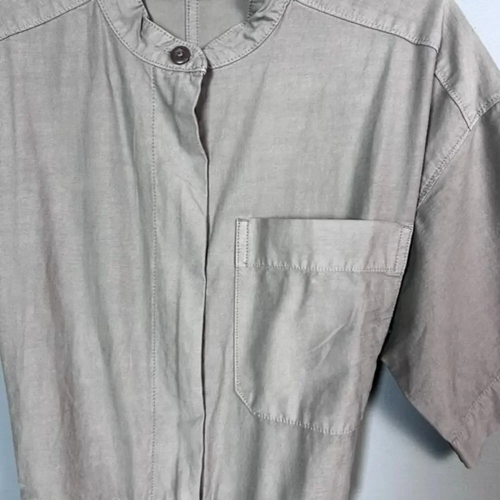 Everlane Short-sleeve Jumpsuit size 6 organic cotton boiler‎ suit workwear khaki